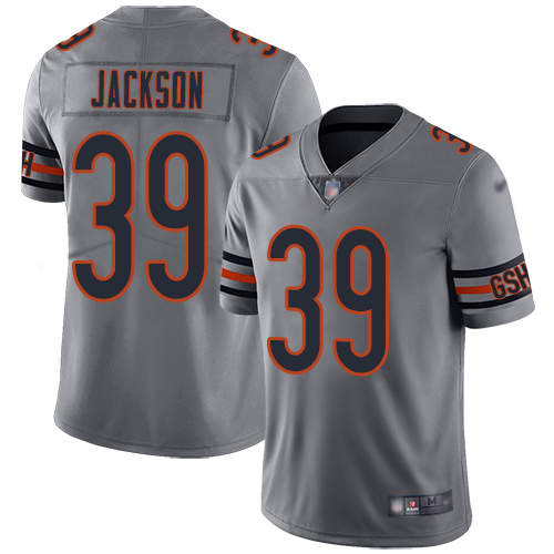 Chicago Bears Limited Silver Men Eddie Jackson Jersey NFL Football #39 Inverted Legend